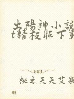 出阳神小说txt精校版下载