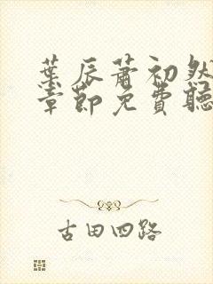 叶辰萧初然最新章节免费听书