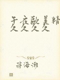 午夜欧美精品久久久久久