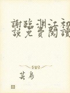 谢临渊江初月小说免费阅读最新章节封面