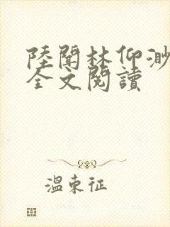 陆闻林仰渺小说全文阅读