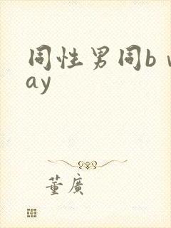 同性男同bⅴgay