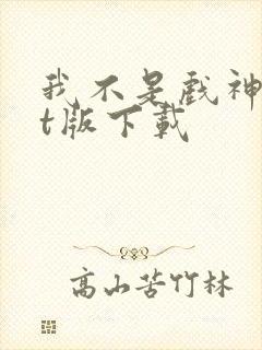 我不是戏神txt版下载