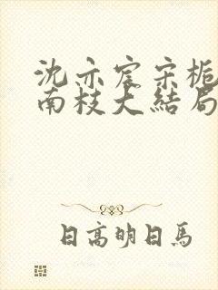 沈亦宸宋栀夏阮南枝大结局