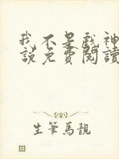 我不是戏神的小说免费阅读封面