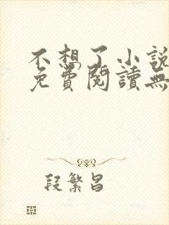 不想了小说全文免费阅读无弹窗