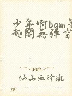 少年啊bgm笔趣阁无弹窗免费