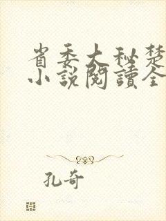 省委大秘楚东恒小说阅读全文