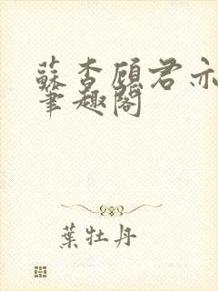 苏杳顾君亦小说笔趣阁封面