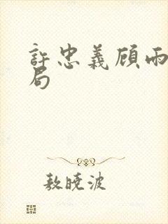 许忠义顾雨菲结局封面