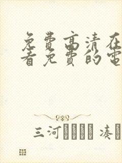 免费高清在线观看免费的电视剧