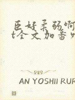 臣好柔弱啊txt全文加番外