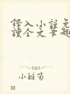 锋入小说免费阅读全文笔趣阁
