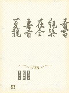 夏妻在观看免费观看全集电视剧封面