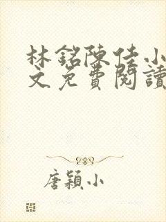 林铭陈佳小说全文免费阅读