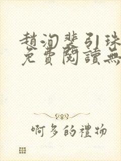 赵洵裴引珠全文免费阅读无弹窗