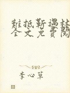 难抵靳遇林慕里全文免费阅读封面