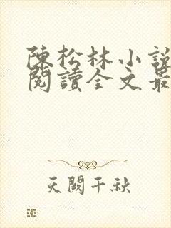 陈松林小说免费阅读全文最新章节