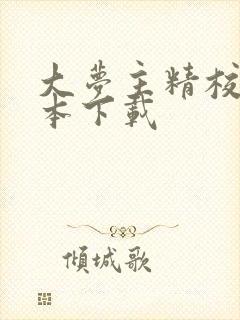 大梦主精校版全本下载