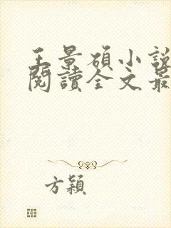 王景硕小说免费阅读全文最新章节封面