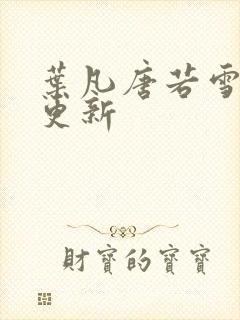 叶凡唐若雪今日更新封面