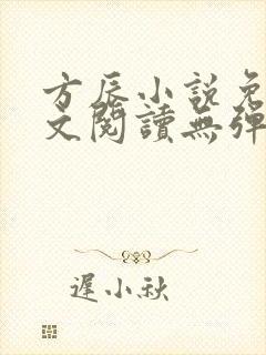 方辰小说免费全文阅读无弹窗封面