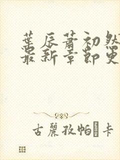 叶辰萧初然正版最新章节更新时间