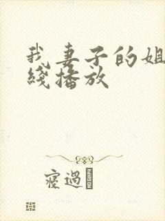 我妻子的姐姐在线播放封面