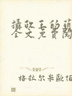 摄政王的萌狐妃全文免费阅读