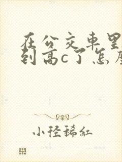 在公交车里c弄到高c了怎么办