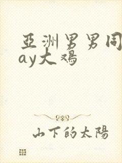 亚洲男男同志gay大鸡封面