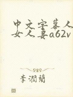 中文字幕人妻熟女人妻a62v网封面