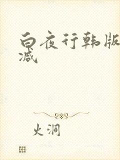 白夜行韩版无删减