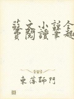 苏文小说全文免费阅读笔趣阁