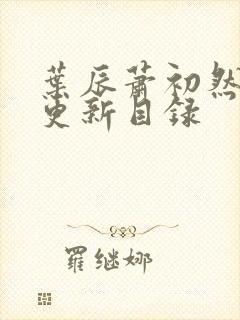 叶辰萧初然最快更新目录封面