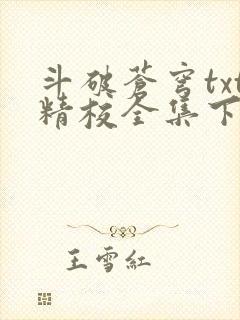 斗破苍穹txt精校全集下载