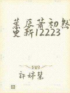 叶辰萧初然最新更新12223封面