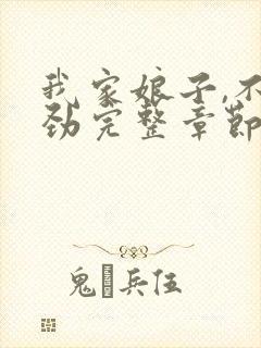 我家娘子,不对劲完整章节下载