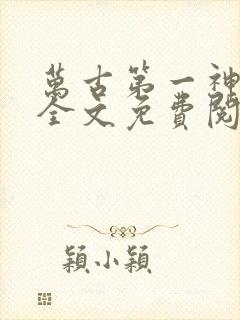 万古第一神小说全文免费阅读无弹窗封面