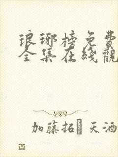 琅琊榜免费观看全集在线观看电视剧