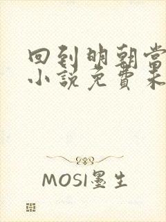 回到明朝当王爷小说免费未删版下载封面