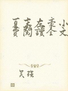 夏末左豪小说免费阅读全文无弹窗