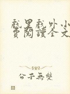 戏里戏外小说免费阅读全文封面