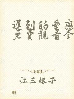 迟到的爱恋短剧免费观看全集高清