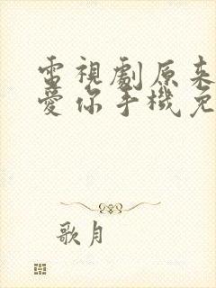 电视剧原来我很爱你手机免费观看