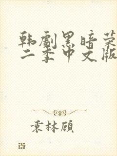 韩剧黑暗荣耀第二季中文版电视剧