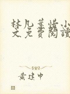 林凡叶惜小说全文免费阅读最新