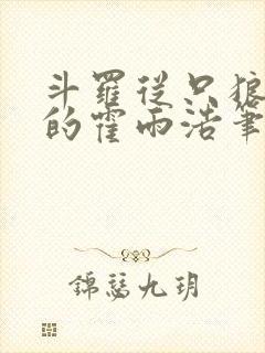 斗罗从只狼归来的霍雨浩笔趣阁