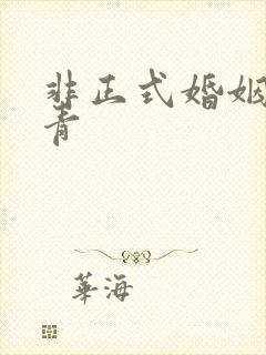 非正式婚姻雾里青