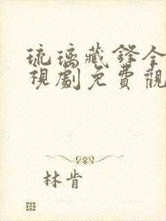 琉璃藏锋全集电视剧免费观看高清封面